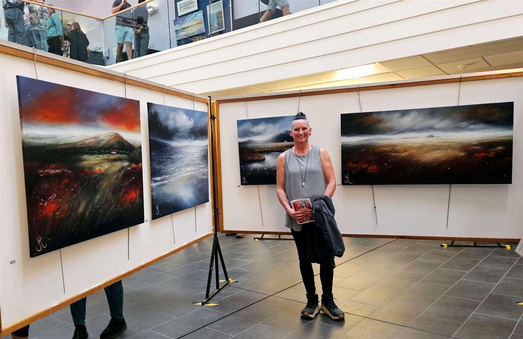 Jane McDonough at the Society of Caithness Artists’ exhibition in Thurso this year.