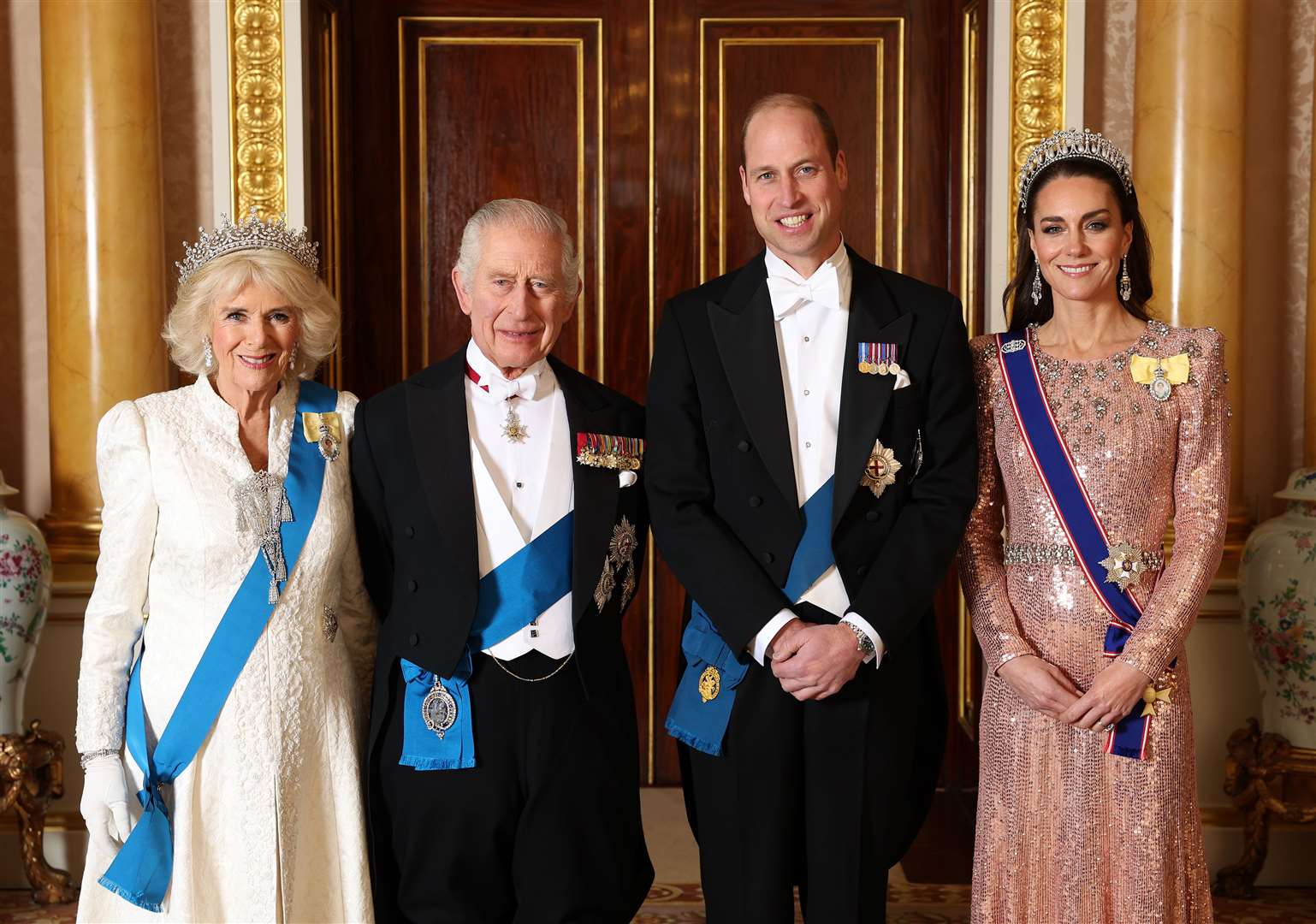 The royal family attended an annual reception at Buckingham Palace in what has been seen as a show of unity (Chris Jackson/PA)