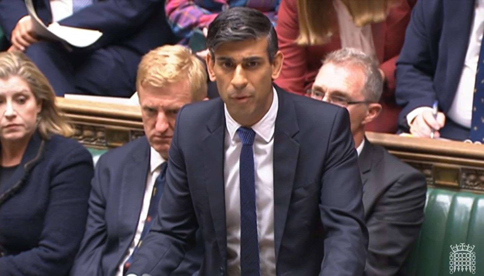 Prime Minister Rishi Sunak speaks during Prime Minister’s Questions in the Commons (House of Commons/UK Parliament/PA)