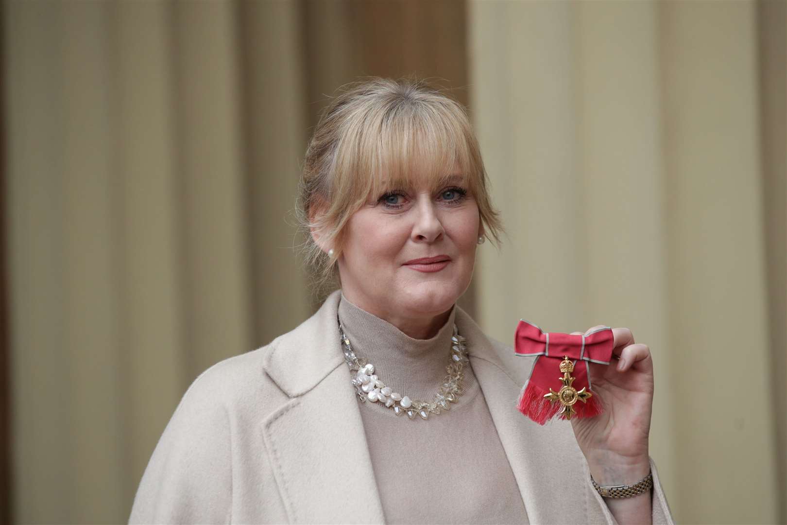 Happy Valley star Sarah Lancashire after being made an OBE (Yui Mok/PA)