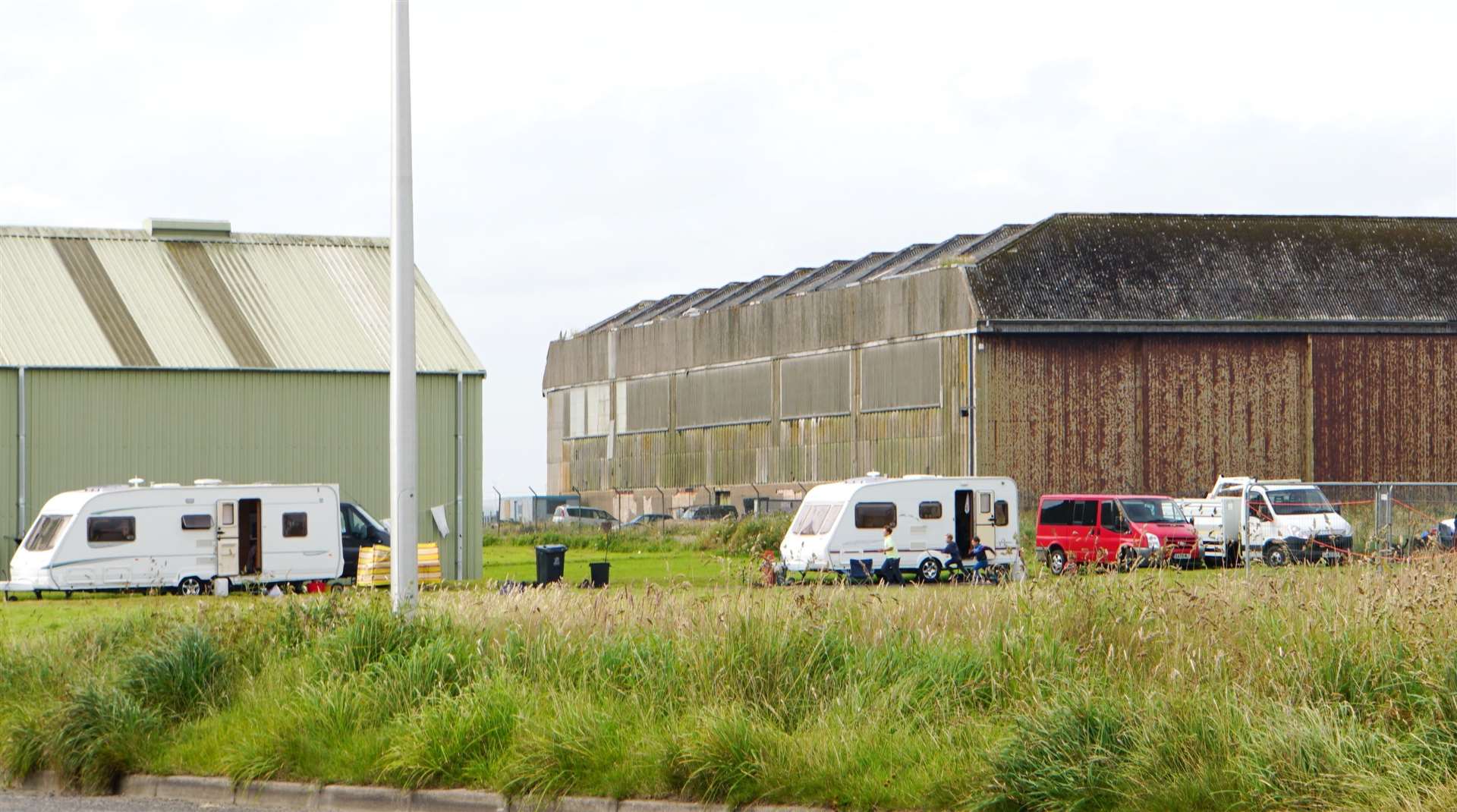 Travellers camped at a site near Wick airport for over two weeks.