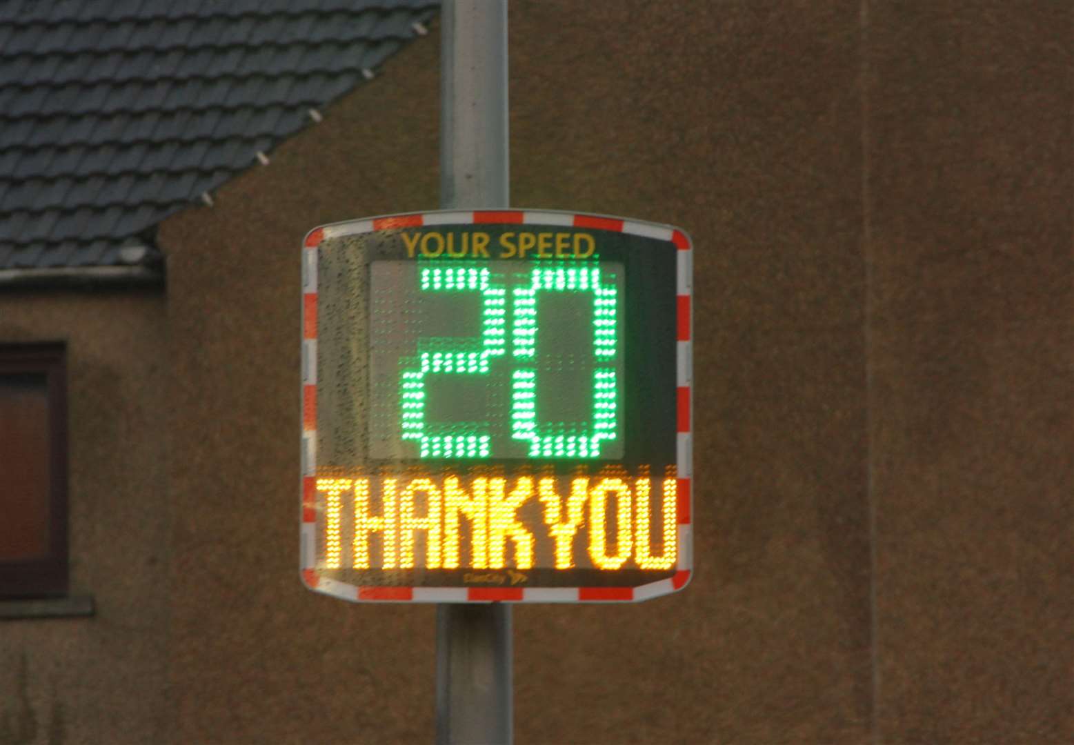 One of the new automated road traffic signs in Wick. Picture: Willie Mackay