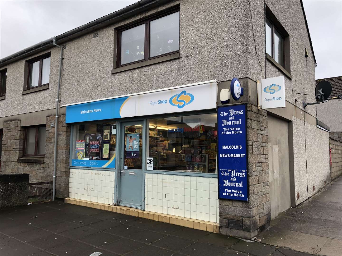 Malcolm’s newsagents in Wick where the hold-up took place.