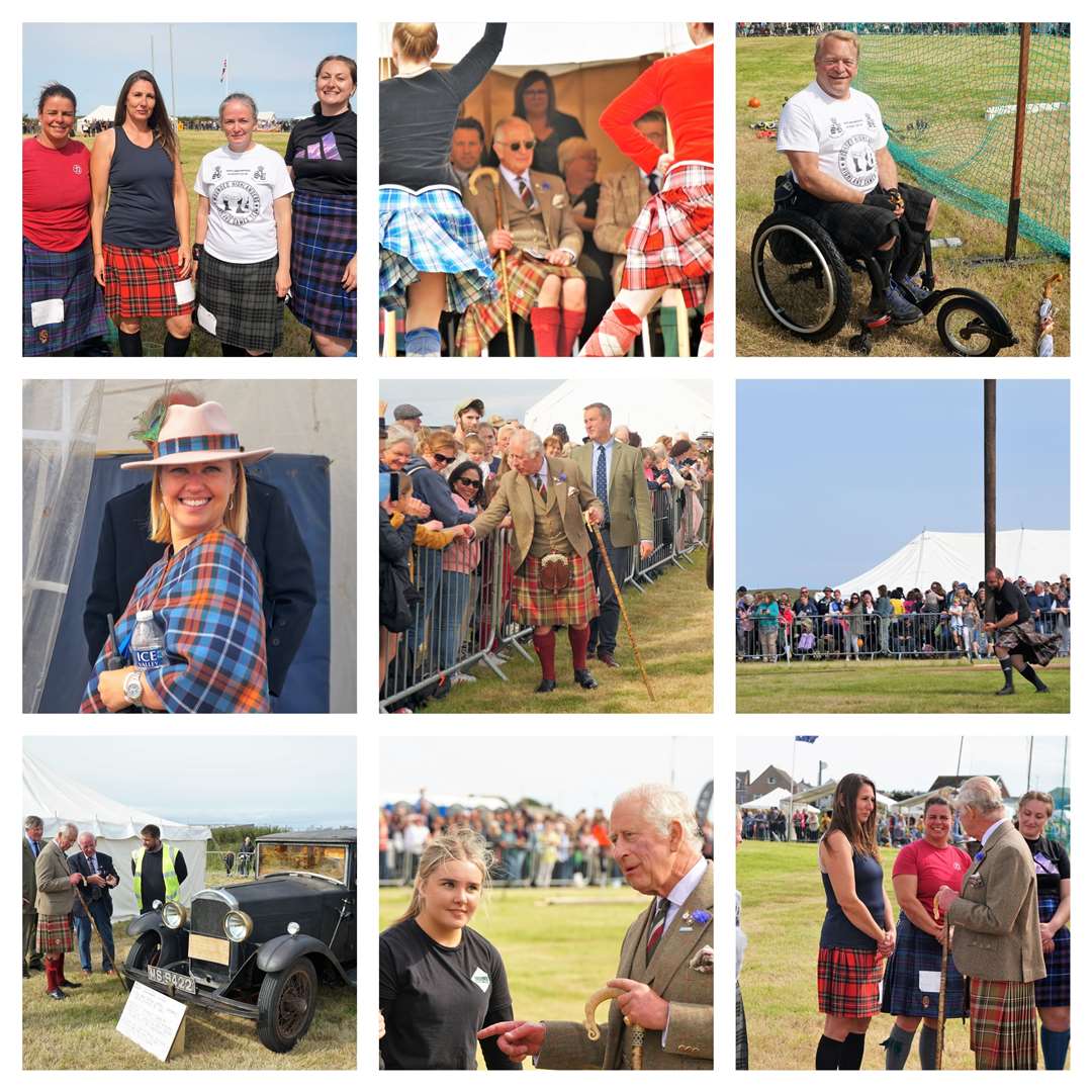 Mey Highland Games 2023 collage. Pictures: DGS