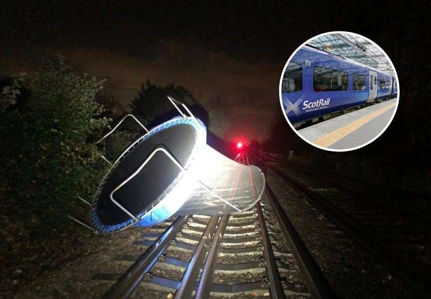 Storm debris on the tracks, as photographed by Network Rail staff