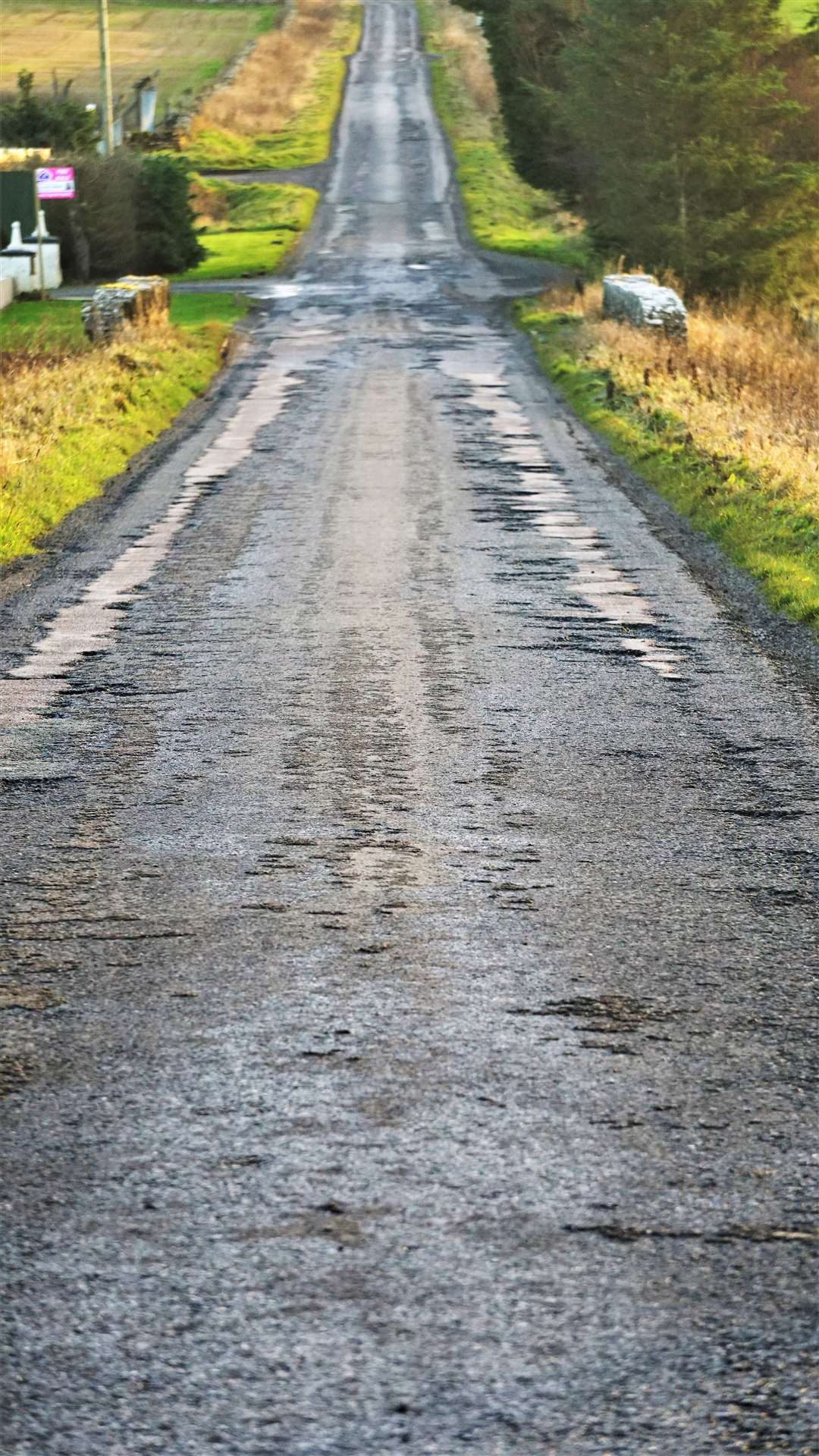 Potholes at Scotscalder. Picture: DGS