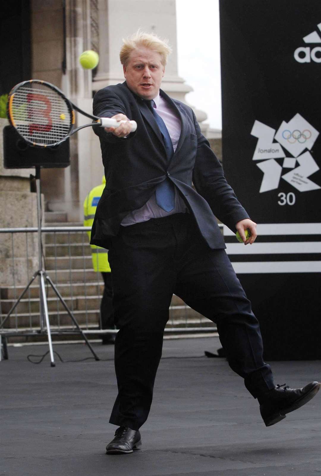 Promoting a sports participation initiative outside County Hall in London in 2008 (Tim Ireland/PA)
