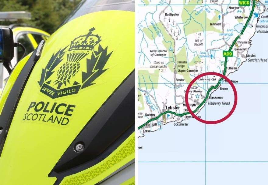 The crash happened at Blackness on the A99.