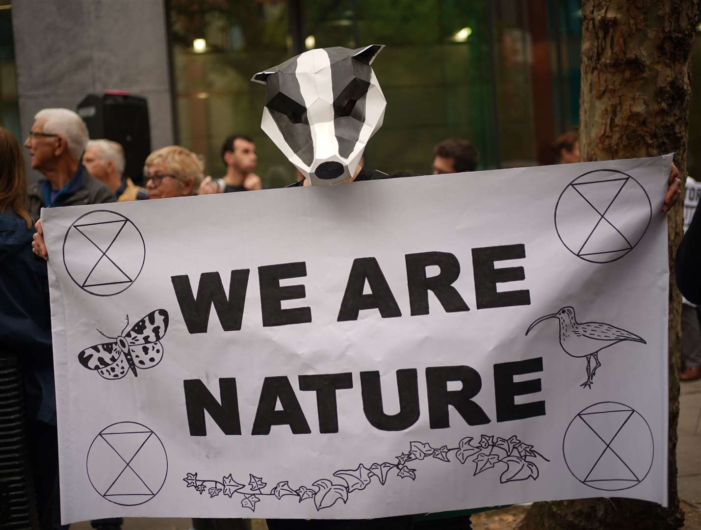 Environmental campaigners protested outside Defra in Westminster (Yui Mok/PA)