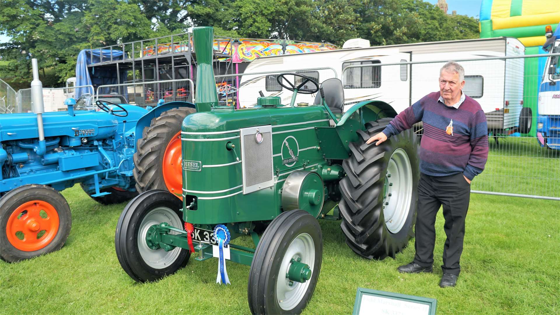 Nicol Mackenzie from Halkirk won first in the self-propelled machine class and was reserve champion with his Field Marshall Series II. Picture: DGS