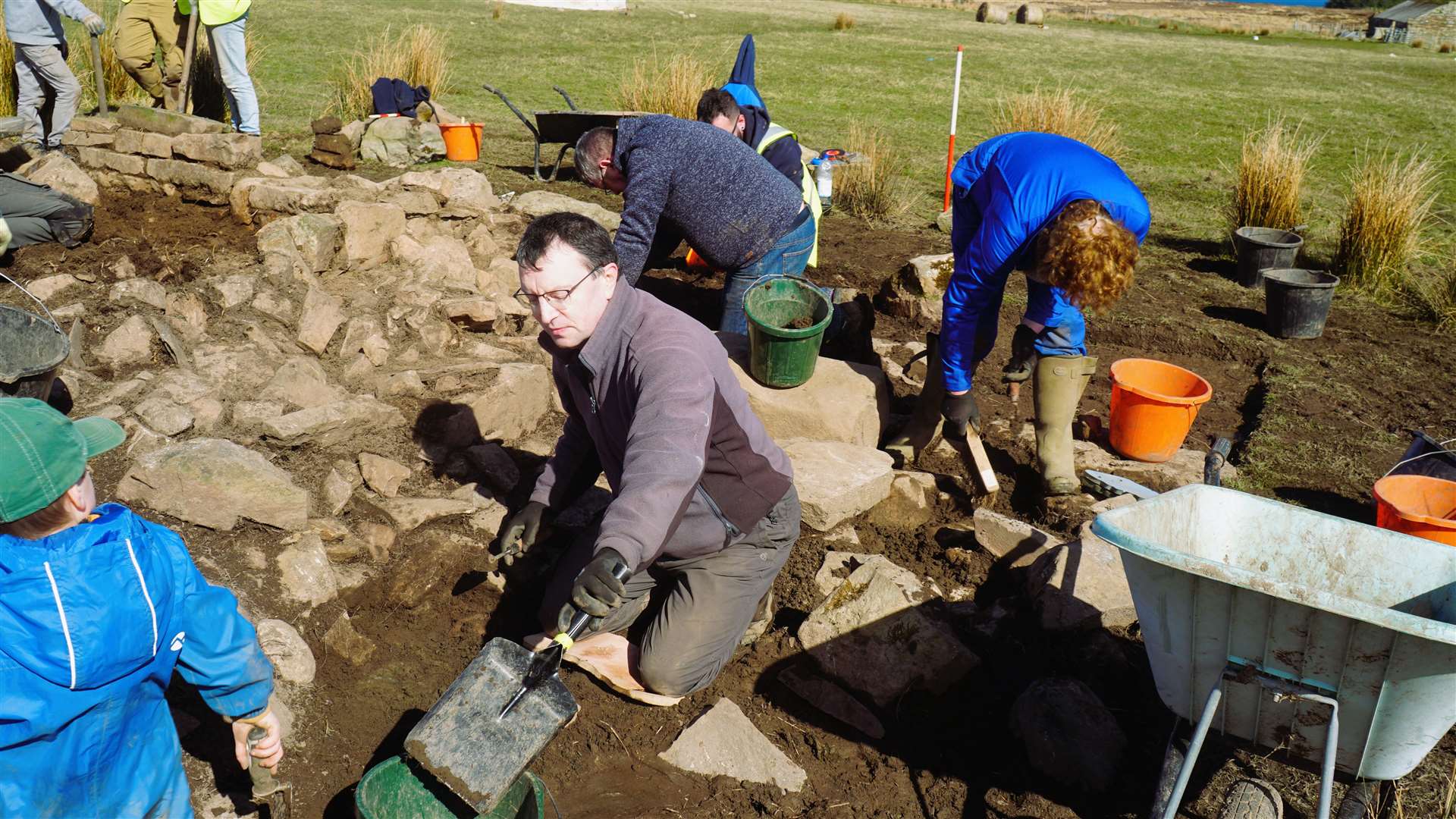 Local volunteer Rod Mann is one of many people helping at the dig and also worked on the nearby Swartigill Iron Age site that Yarrows Heritage is excavating as well. Picture: DGS