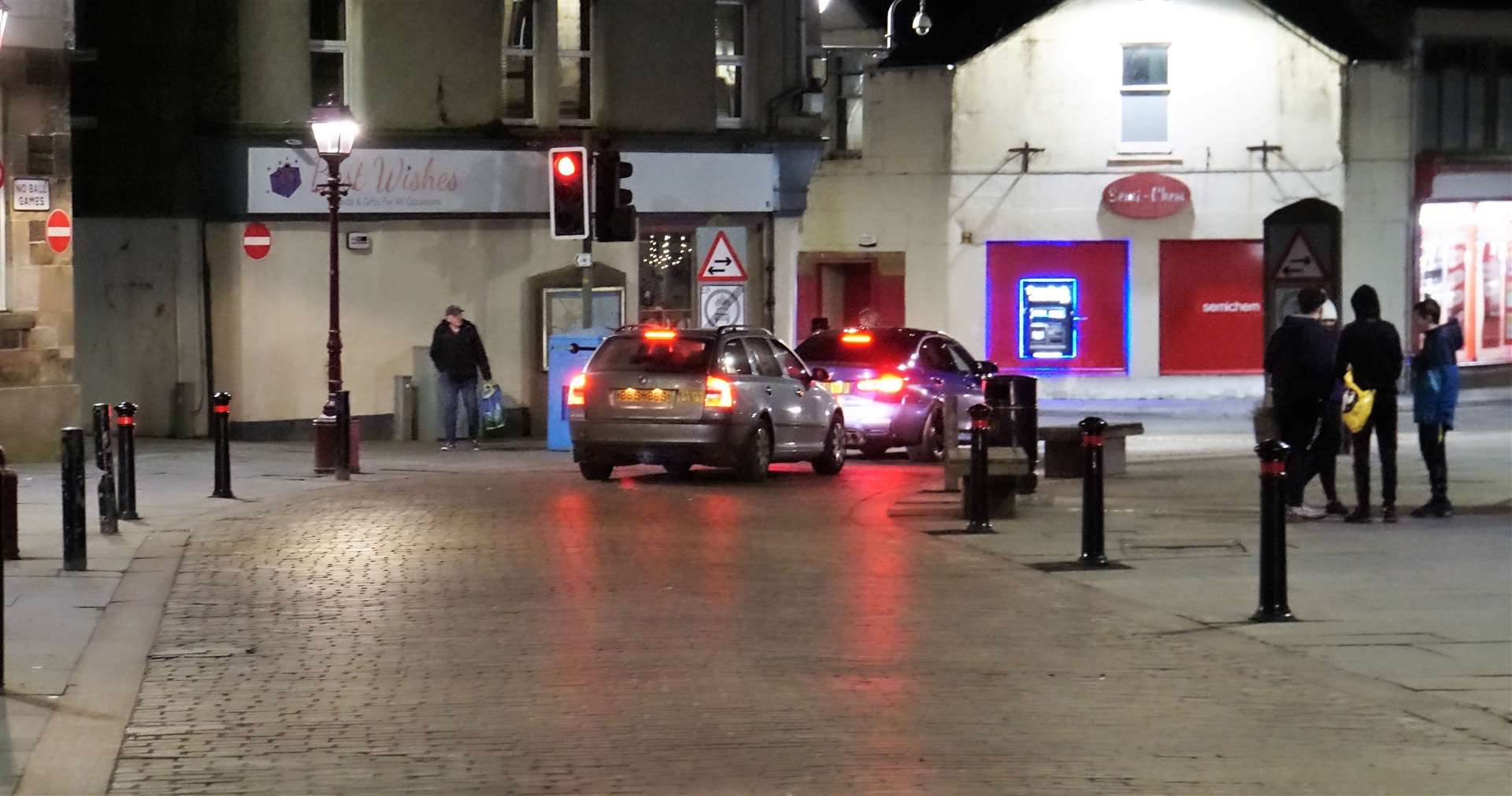 Cars exiting High Street at the Bridge Street junction. Pictures: DGS