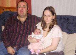 Lee and Gary McPhee with their week-old daughter, Larissa. The couple remain unhappy that the decision to send Lee to Inverness resulted in their daughter being born in an ambulance.