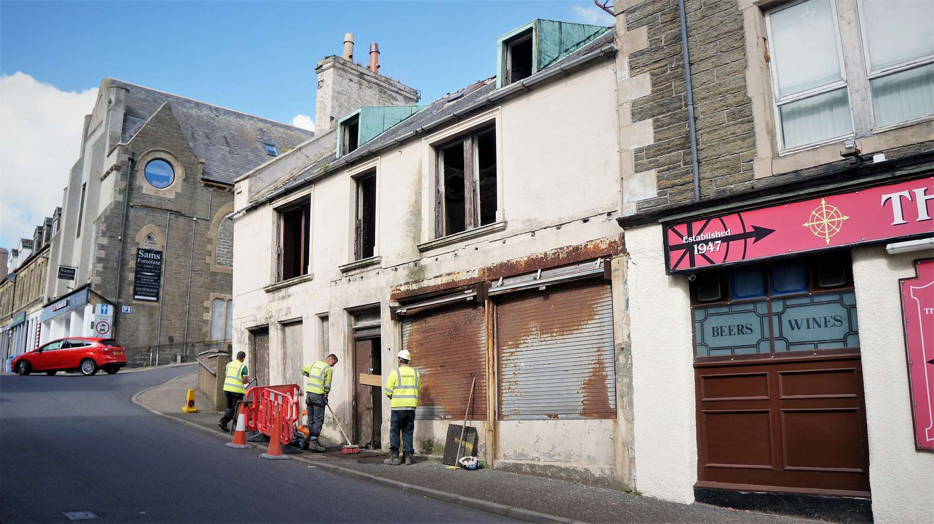 Work starting at the former Sloans building on High Street in Wick last year. Picture: DGS