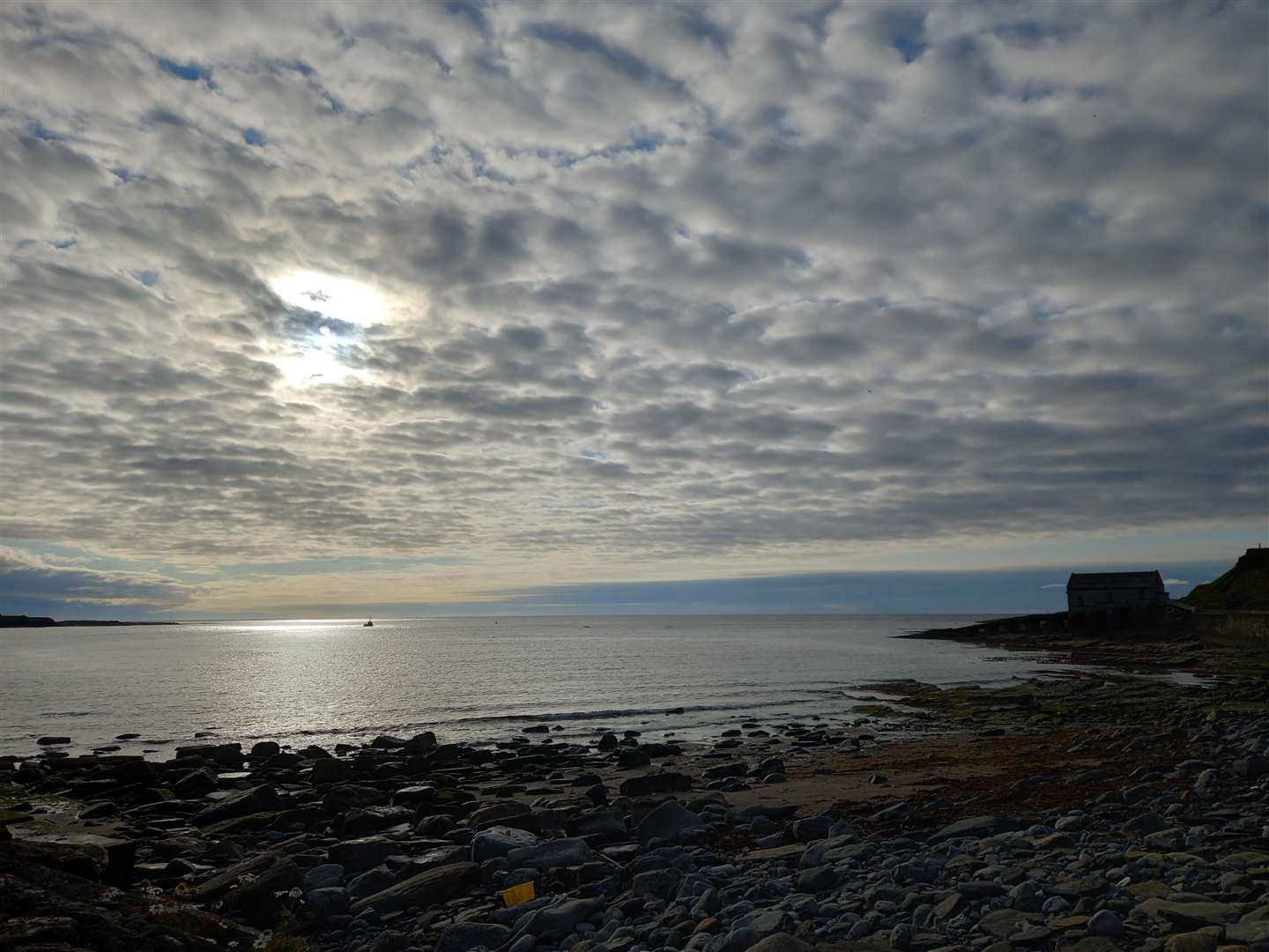 This picture of the sky over Wick harbour was taken by Matthew Towe.