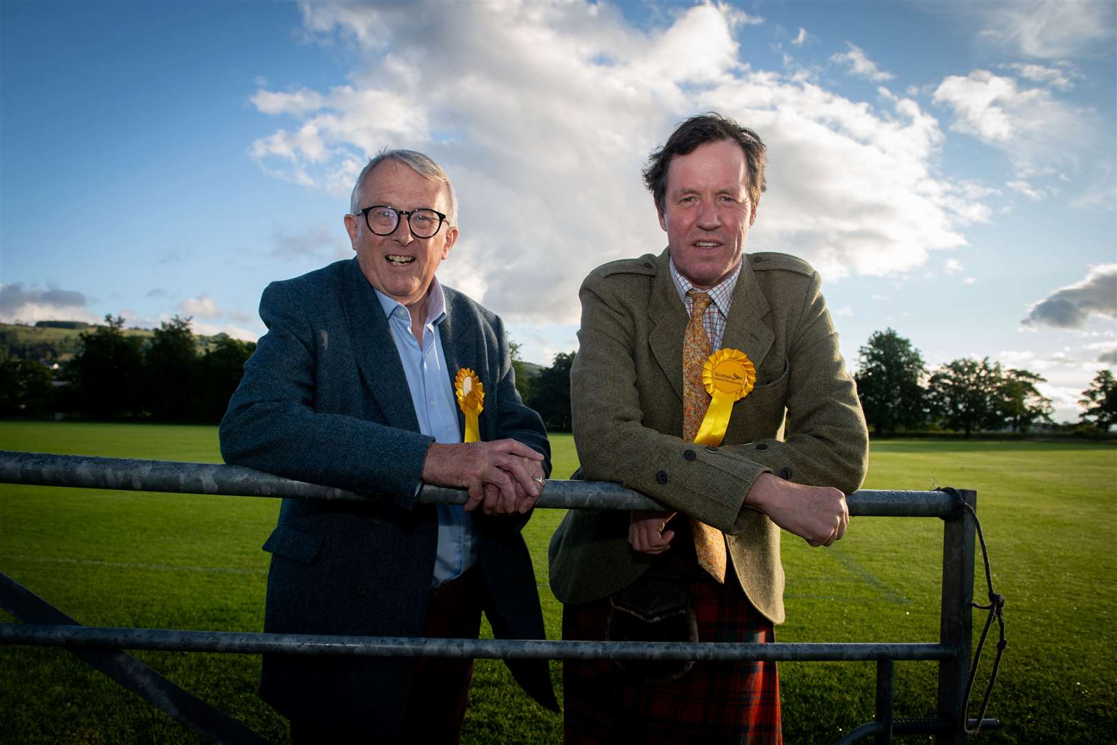 Winning candidates Jamie Stone and Angus MacDonald of the Liberal Democrats. Picture: Callum Mackay.
