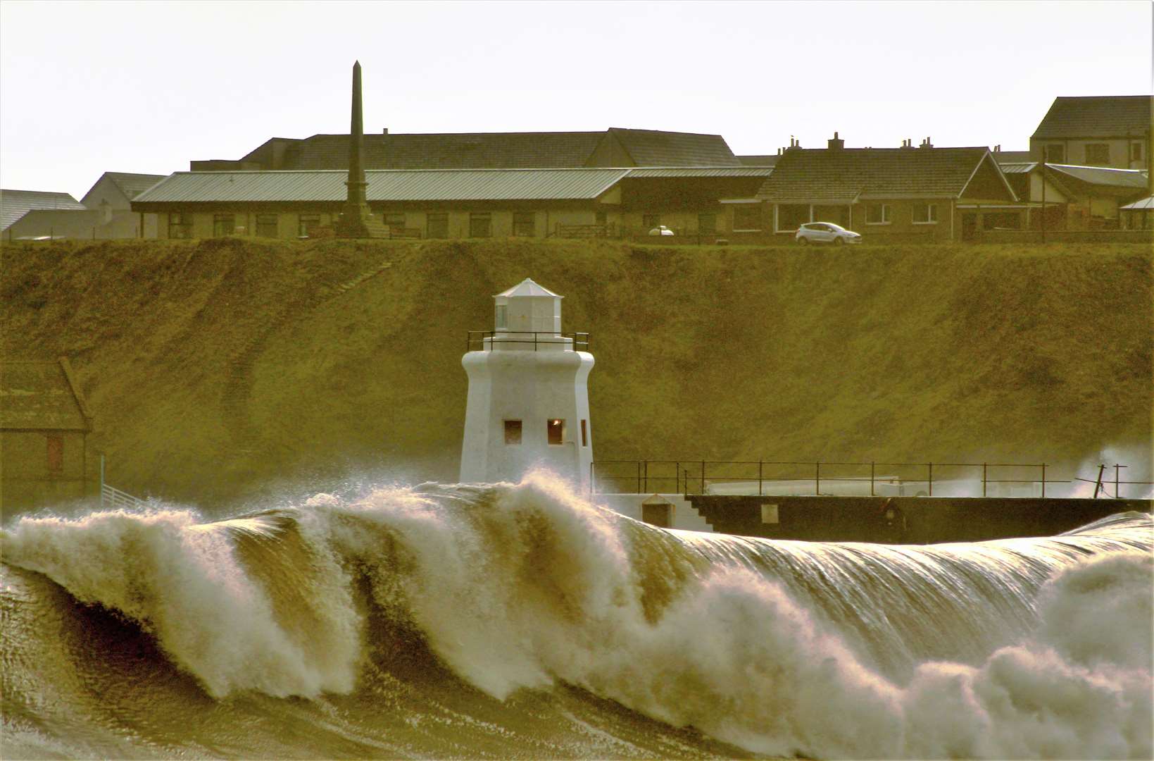 Stormy seas in Wick Bay this week. Picture: Alan Hendry
