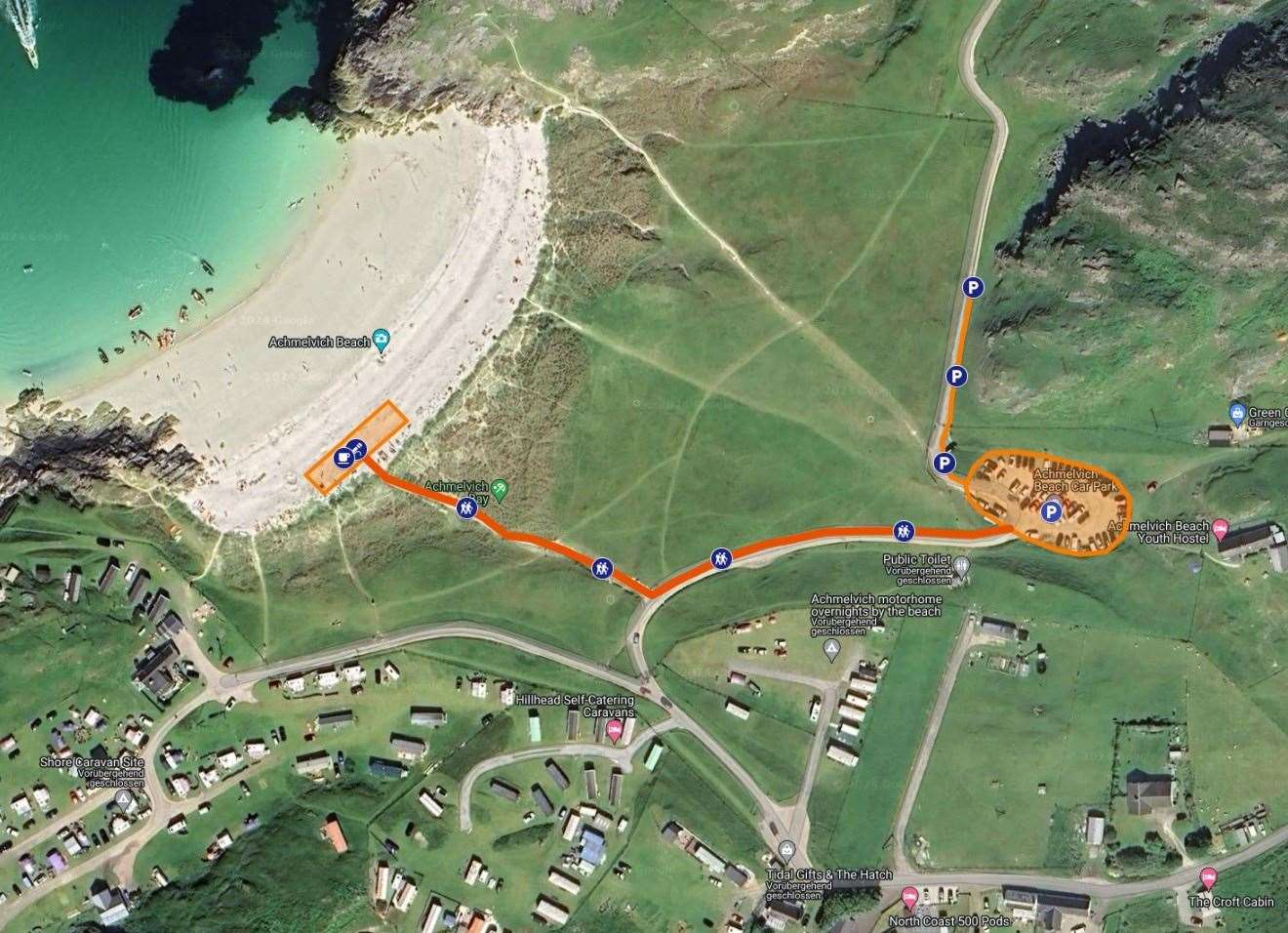 Roman Eggers included this view of Achmelvich Beach in his email to councillors.