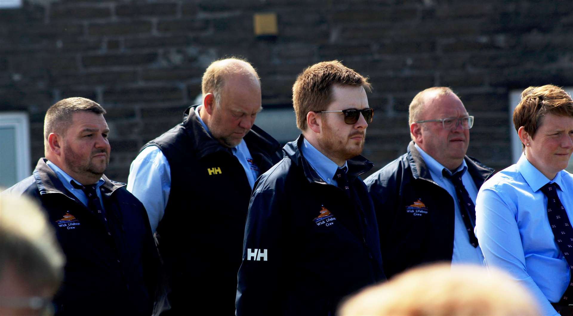 Some of the RNLI representatives who attended on Sunday. Picture: Alan Hendry