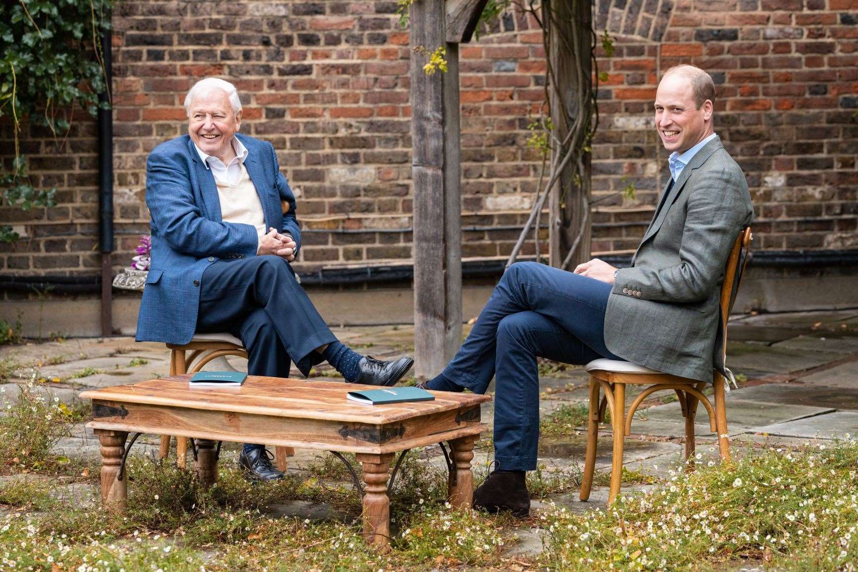 William with Sir David Attenborough, a member of the Earthshot Prize Council (Kensington Palace/The Earthshot Prize)