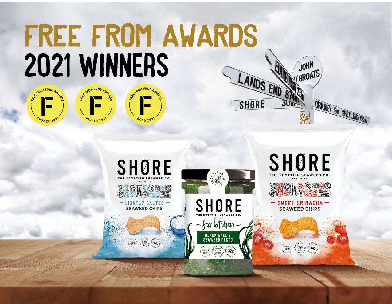 Shore's award winning snack line up.