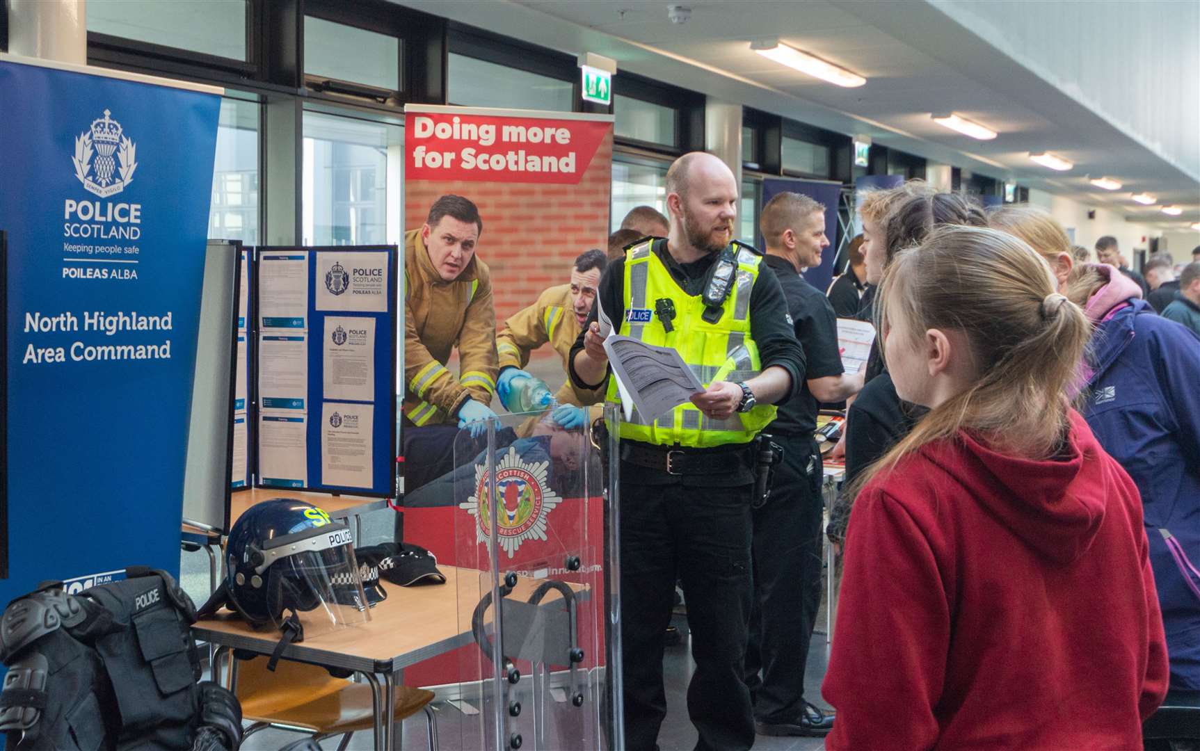 Emergency services were among the many organisations represented at Caithness Jobs and How to Get Them.