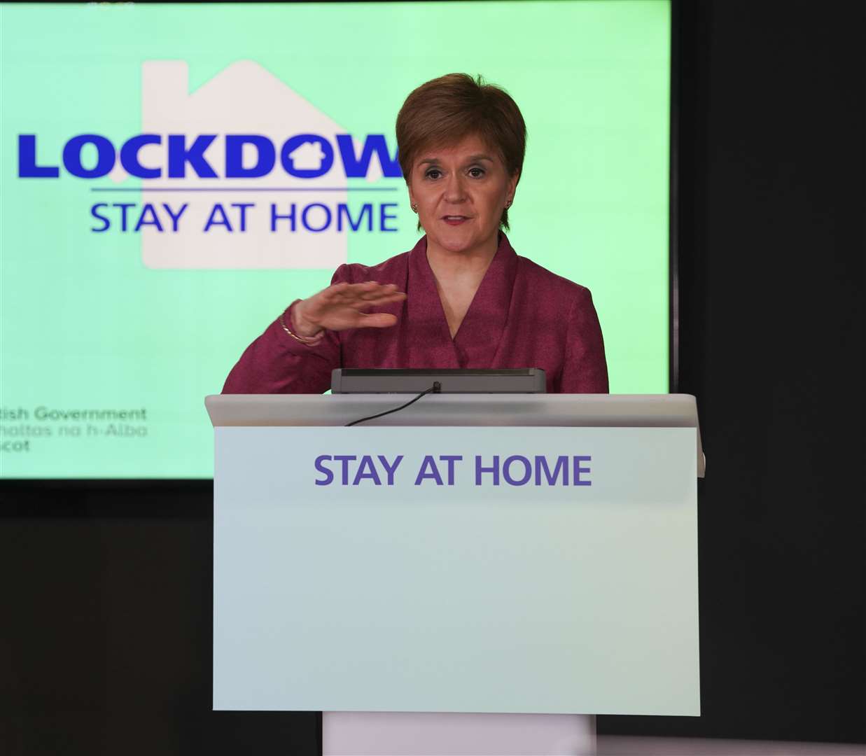 First Minister Nicola Sturgeon at a daily briefing earlier this week.