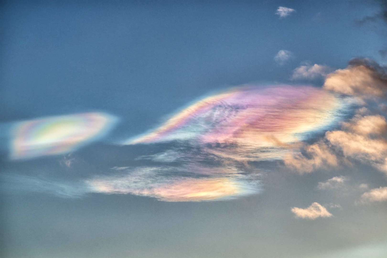 David Proudfoot took this picture in Thurso of the nacreous clouds on December 24.