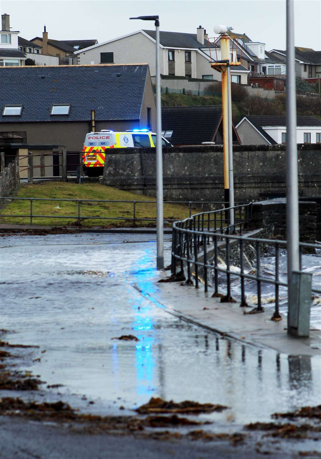 A partially flooded section of Market Street on Sunday. Picture: Alan Hendry