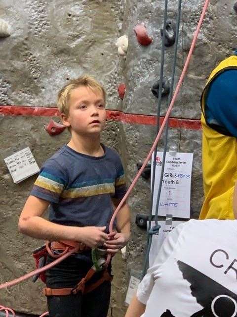 Ten-year-old Edward Mills will head to Glasgow later this month hoping to win a place on Scotland's rock-climbing team