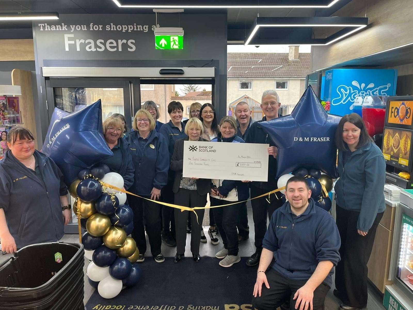 Some of the team at the grand opening of the refurbished D&M Fraser store in Castlegreen Road, Thurso.