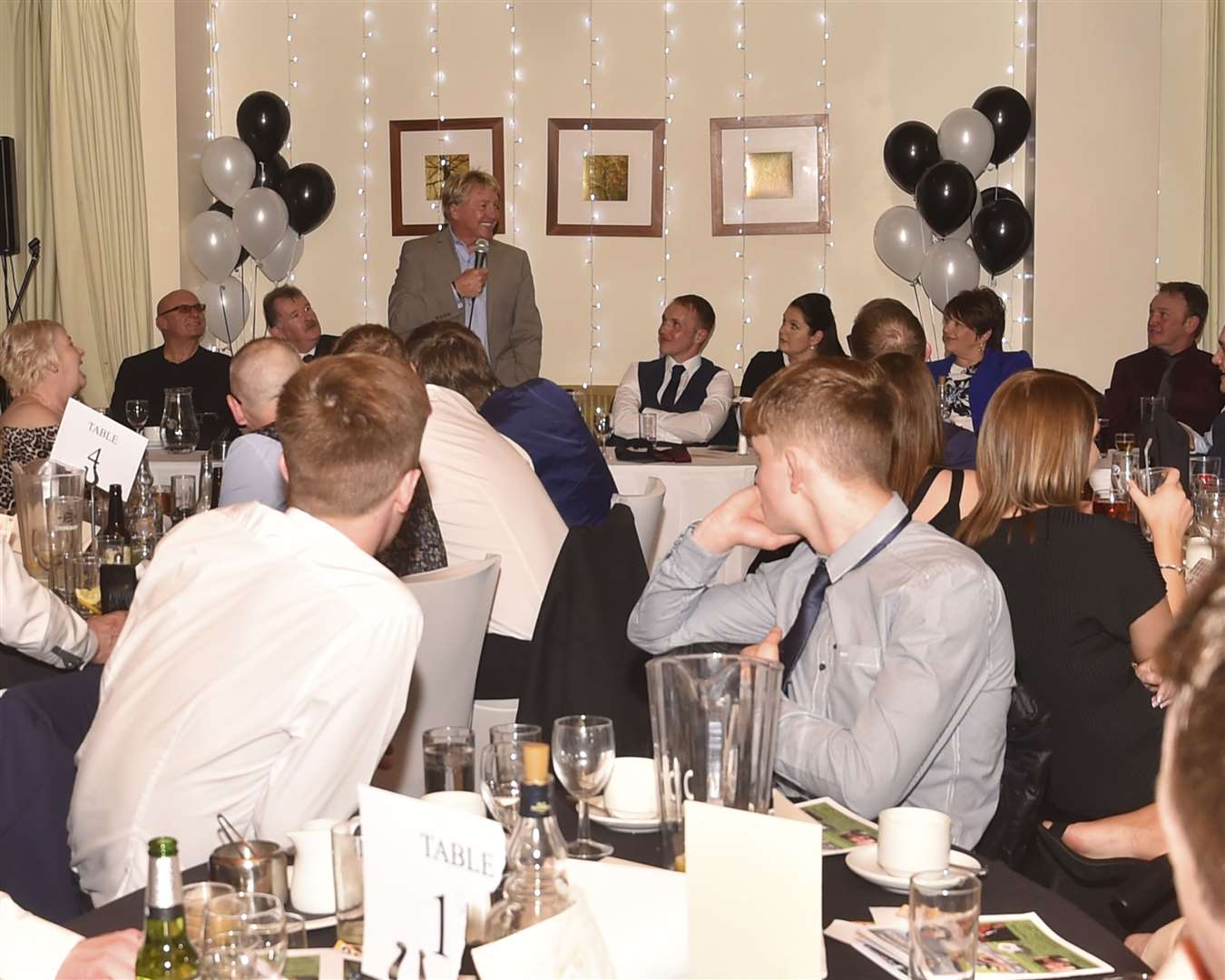 Frank McAvennie recounting one of his many entertaining stories. Picture: Mel Roger