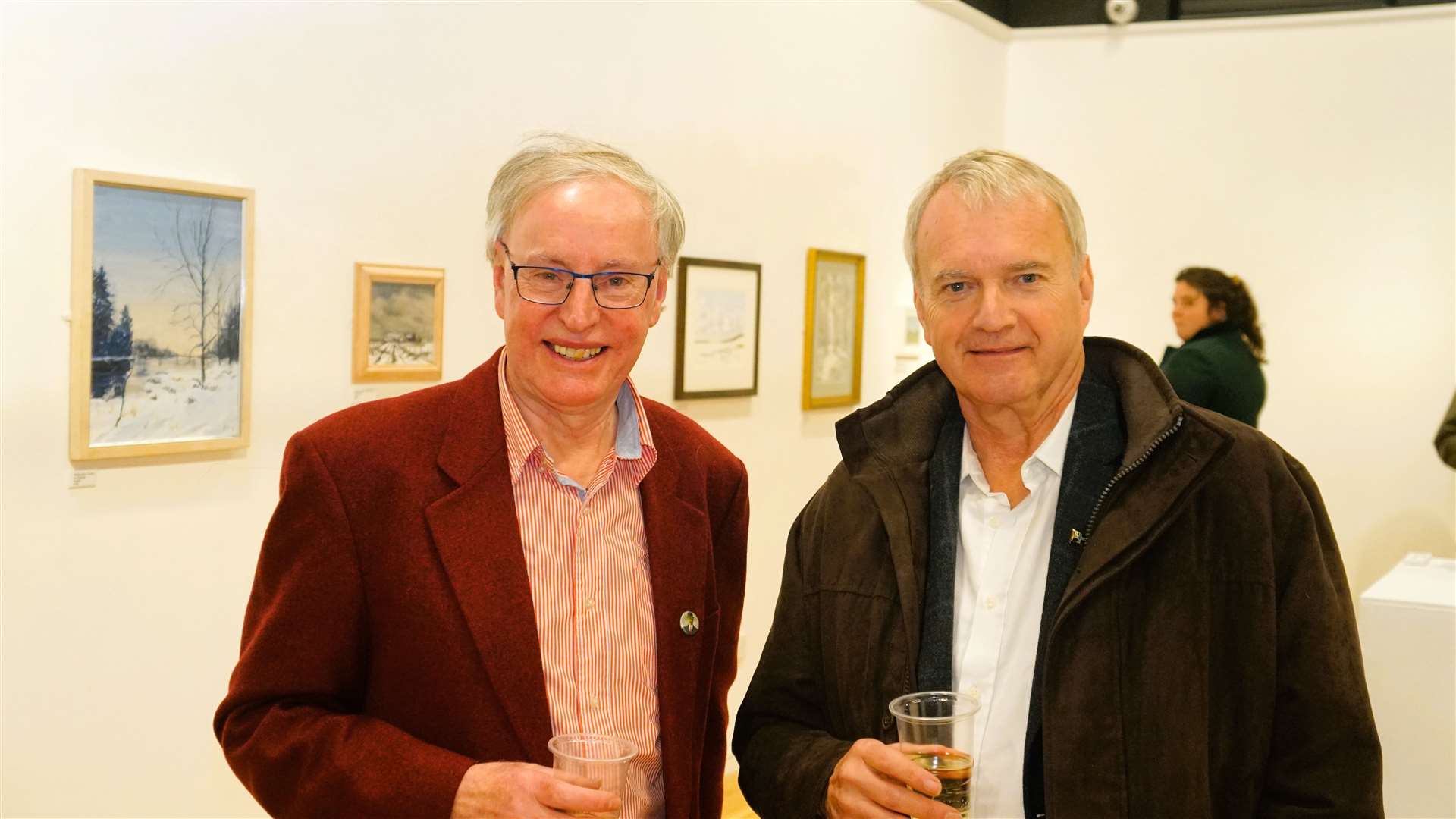 Society of Caithness Artists chair Ian Pearson (left) and Thurso councillor Ron Gunn. Picture: DGS
