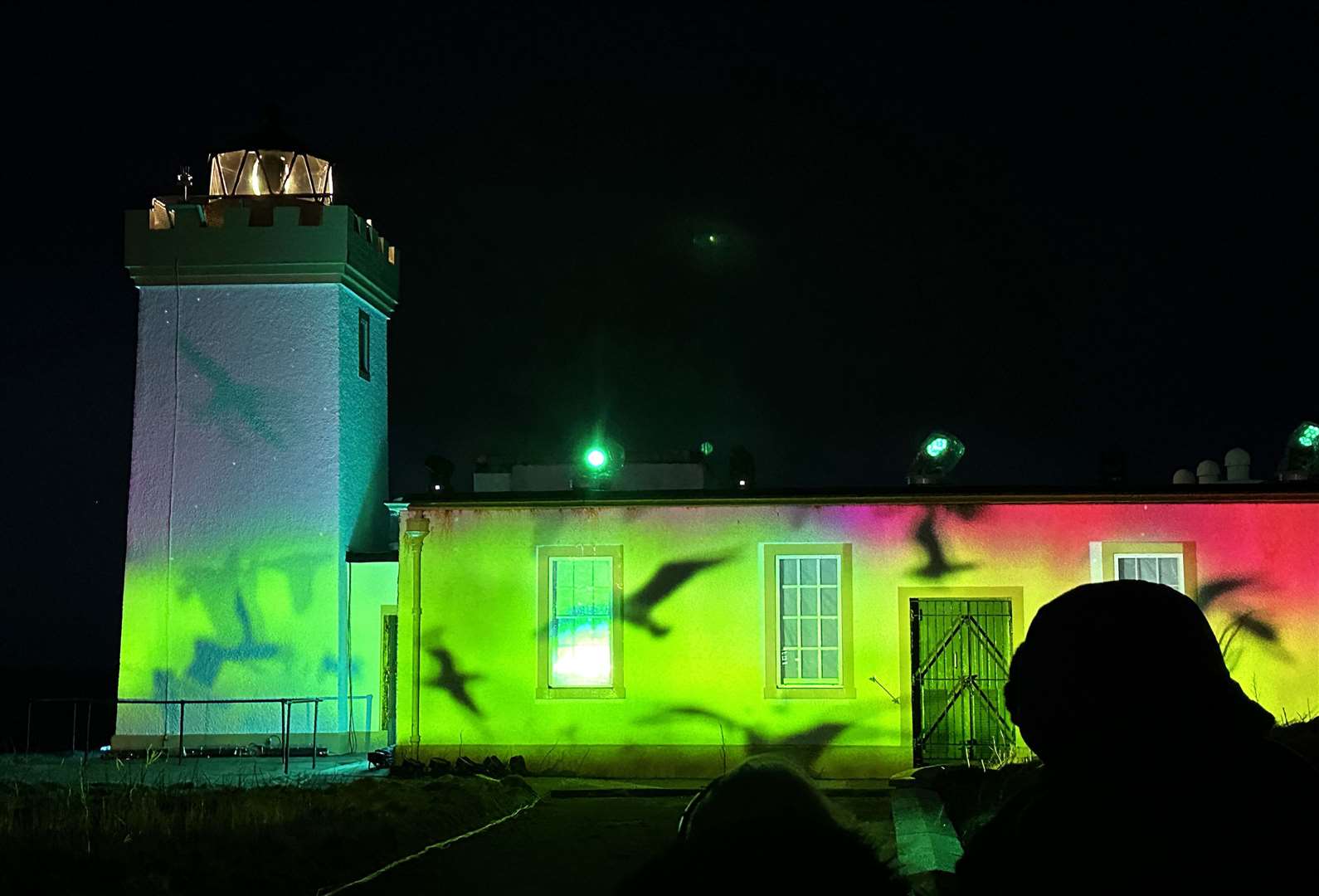Colours of the aurora formed part of the immersive display. Picture: Mike Bullock