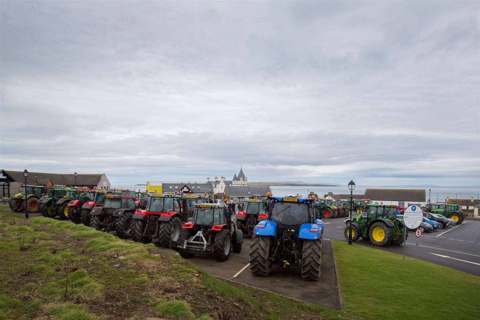 More than 50 tractors descended on John O’Groats in February as part of the campaign to 'Stop the Family Farm Tax'. Picture: Robert MacDonald / Northern Studios