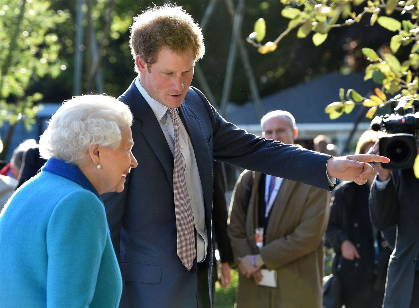 Harry with his grandmother the Queen at the Chelsea Flower Show in 2015 (Julian Simmonds/The Daily Telegraph/PA)