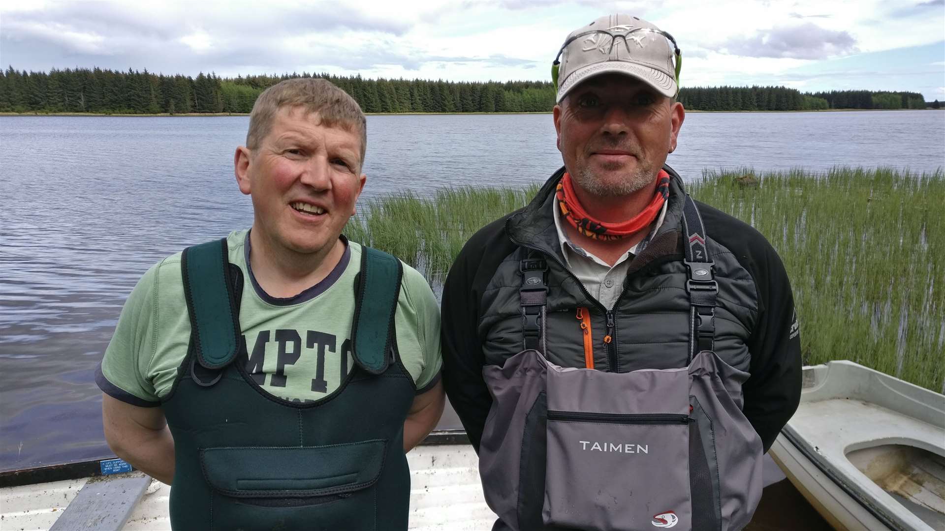 Winner Alex Donald (left) with Robbie Hawken, who had the best fish.