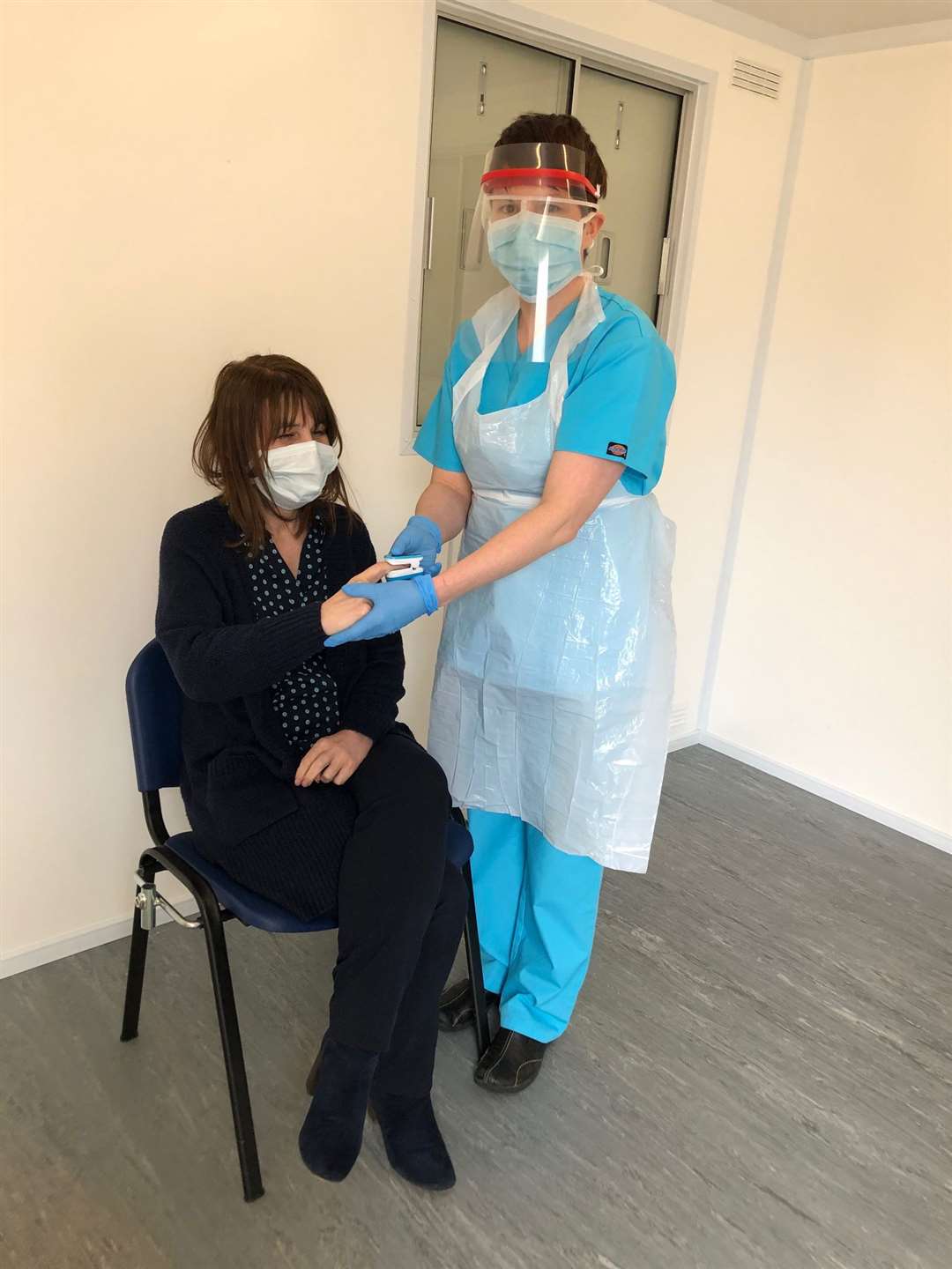 Staff at the Princes Street Surgery demonstrating use of the personal protective equipment.