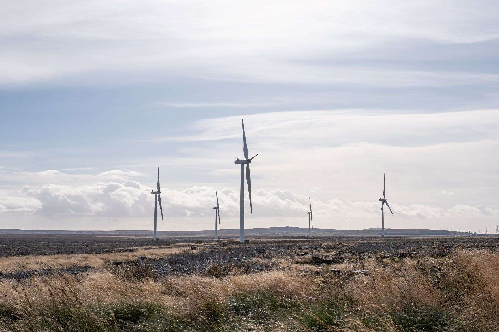 The 30MW, 15-turbine Halsary wind farm south of Spittal came into operation in July 2021.