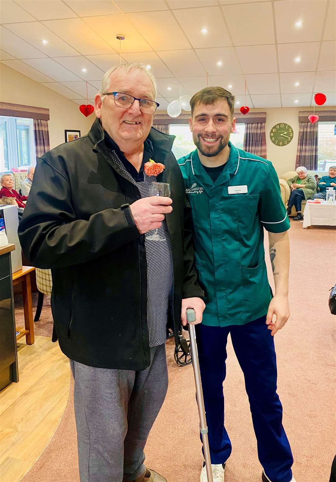 Peter and carer Callum.