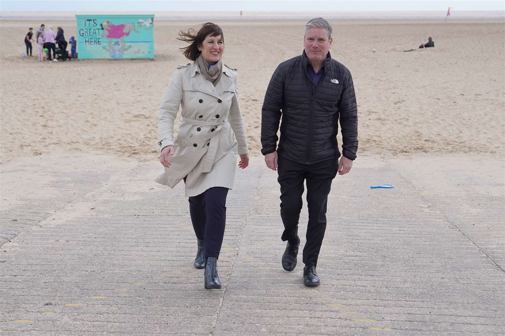 Labour leader Sir Keir Starmer and shadow chancellor Rachel Reeves in Norfolk (Stefan Rousseau/PA)