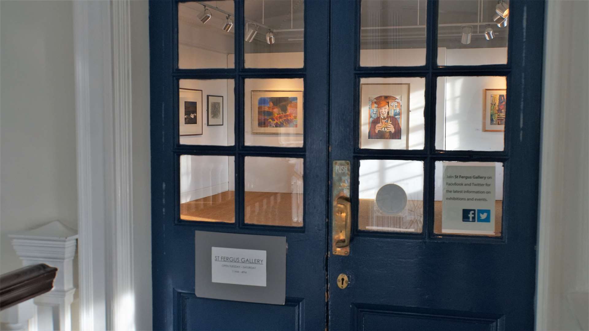 Closed doors at Wick's St Fergus art gallery today (Thursday, March 5). Pictures: DGS