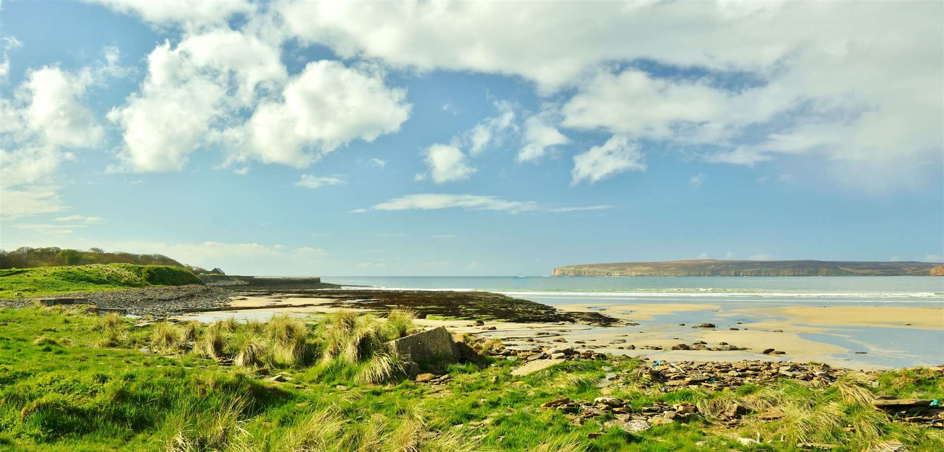 A church and manse are believed to be buried under the sand dunes at Dunnet beach. Picture: DGS