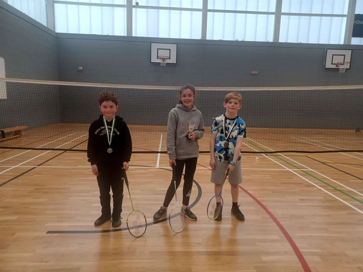 Badminton stars at the Easter camp.