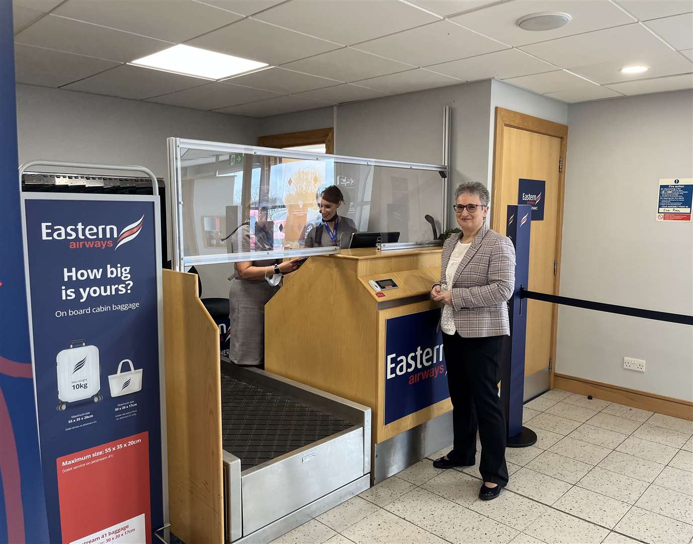 Trudy Morris checking in at Wick John O'Groats Airport. She described air services as 'an essential part of our region’s transport ecosystem'.