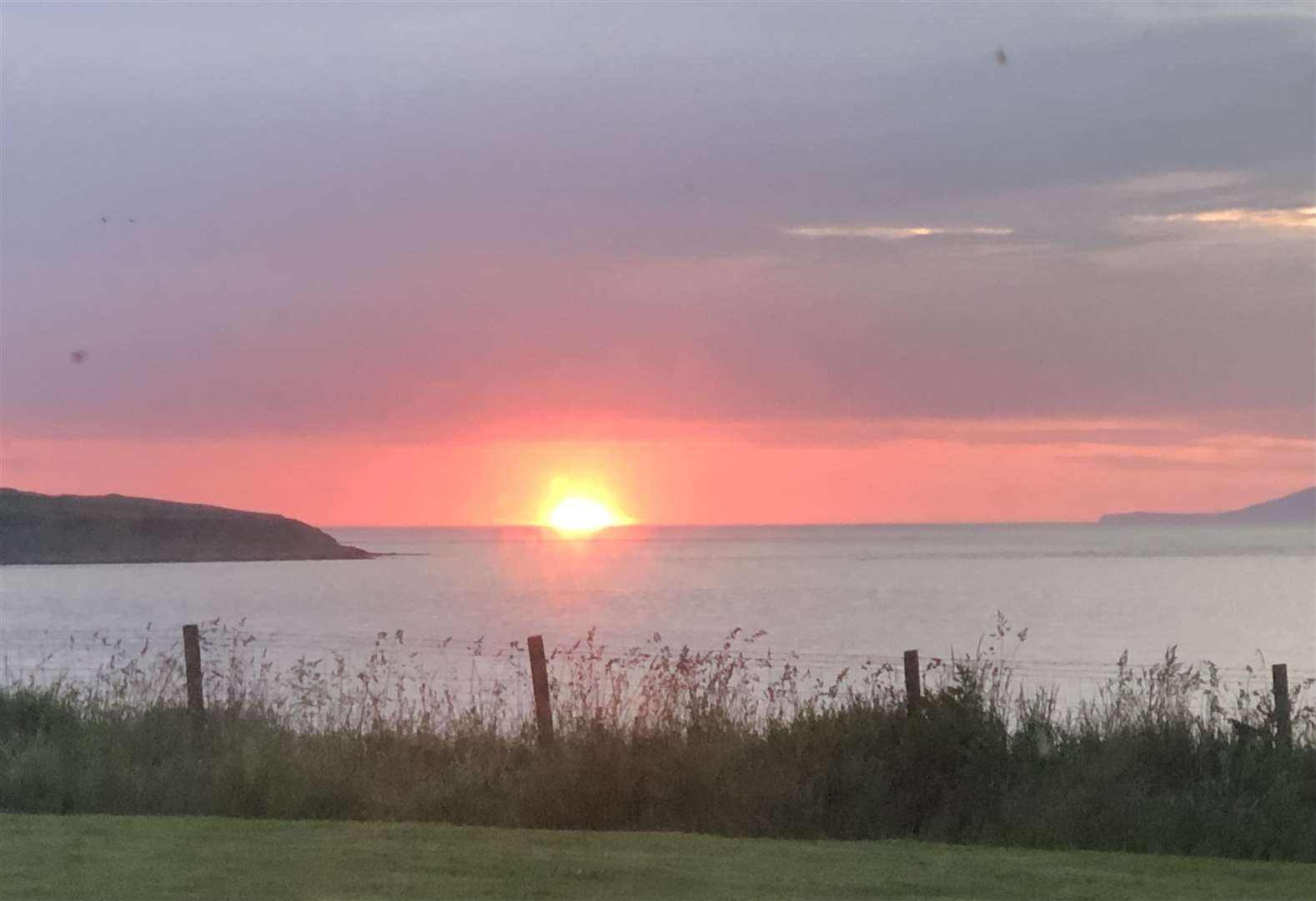 Lyall Rennie took this photo of the sun setting over the Pentland Firth.