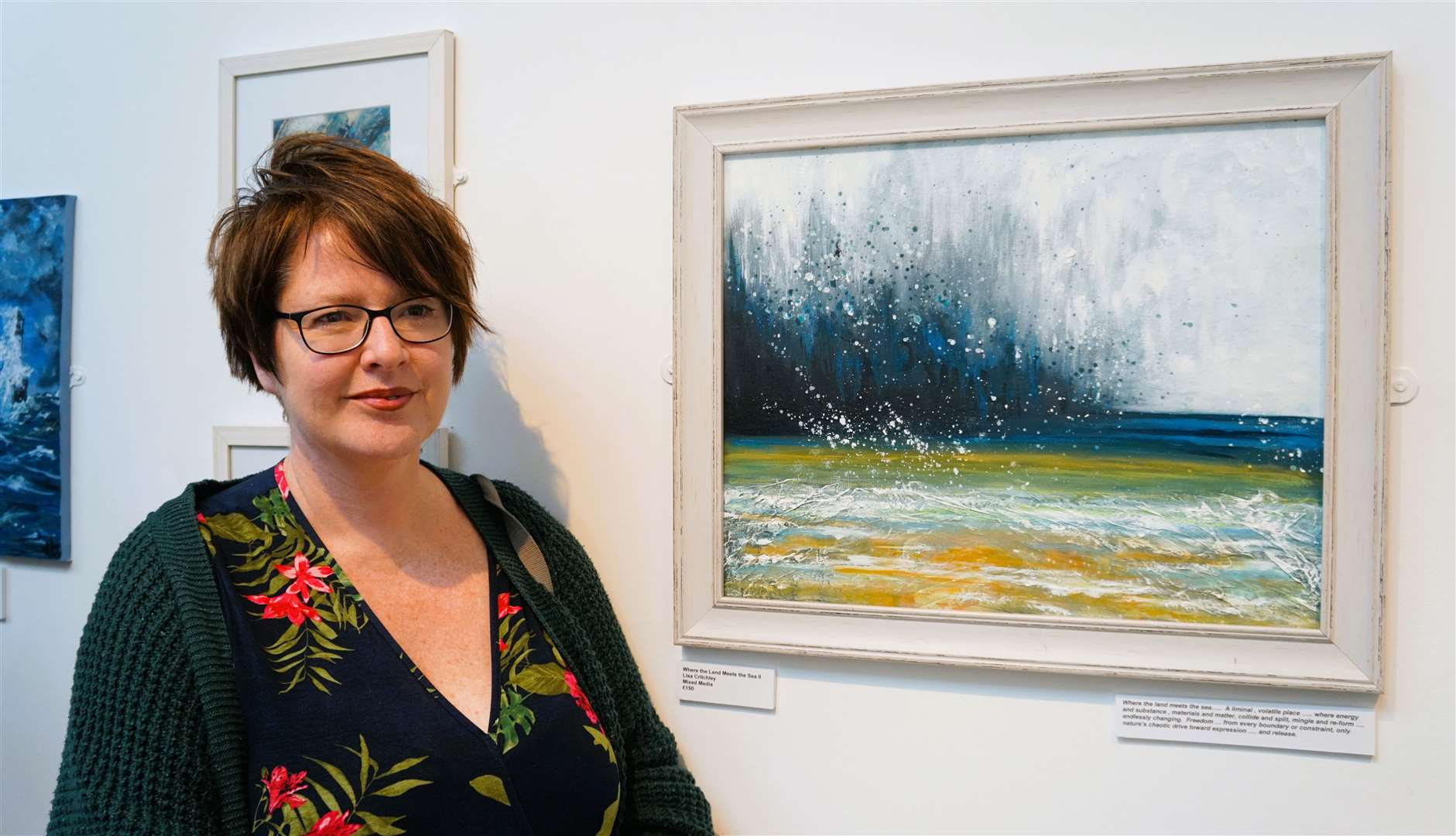 Lisa Critchley captures the power of the elements in this work called Where the Land Meets the Sea II. Picture: DGS