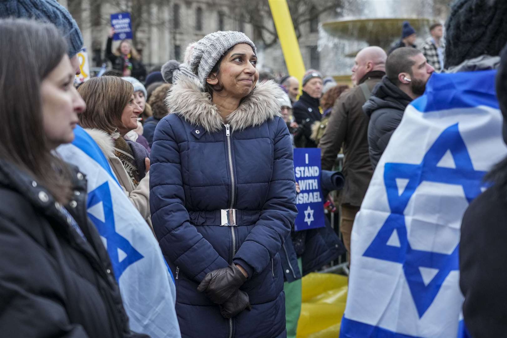 Former home secretary Suella Braverman said ‘flagrantly antisemitic’ protesters are being ‘waved on’ by the Metropolitan Police (Jeff Moore/PA)