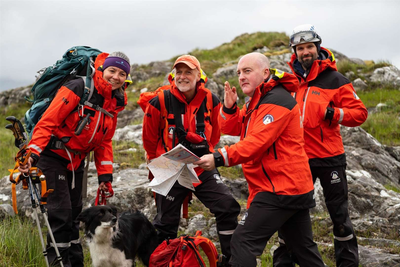The Assynt mountain rescue team start to put the Helly Hansen kit to the test. Picture: Assynt MRT