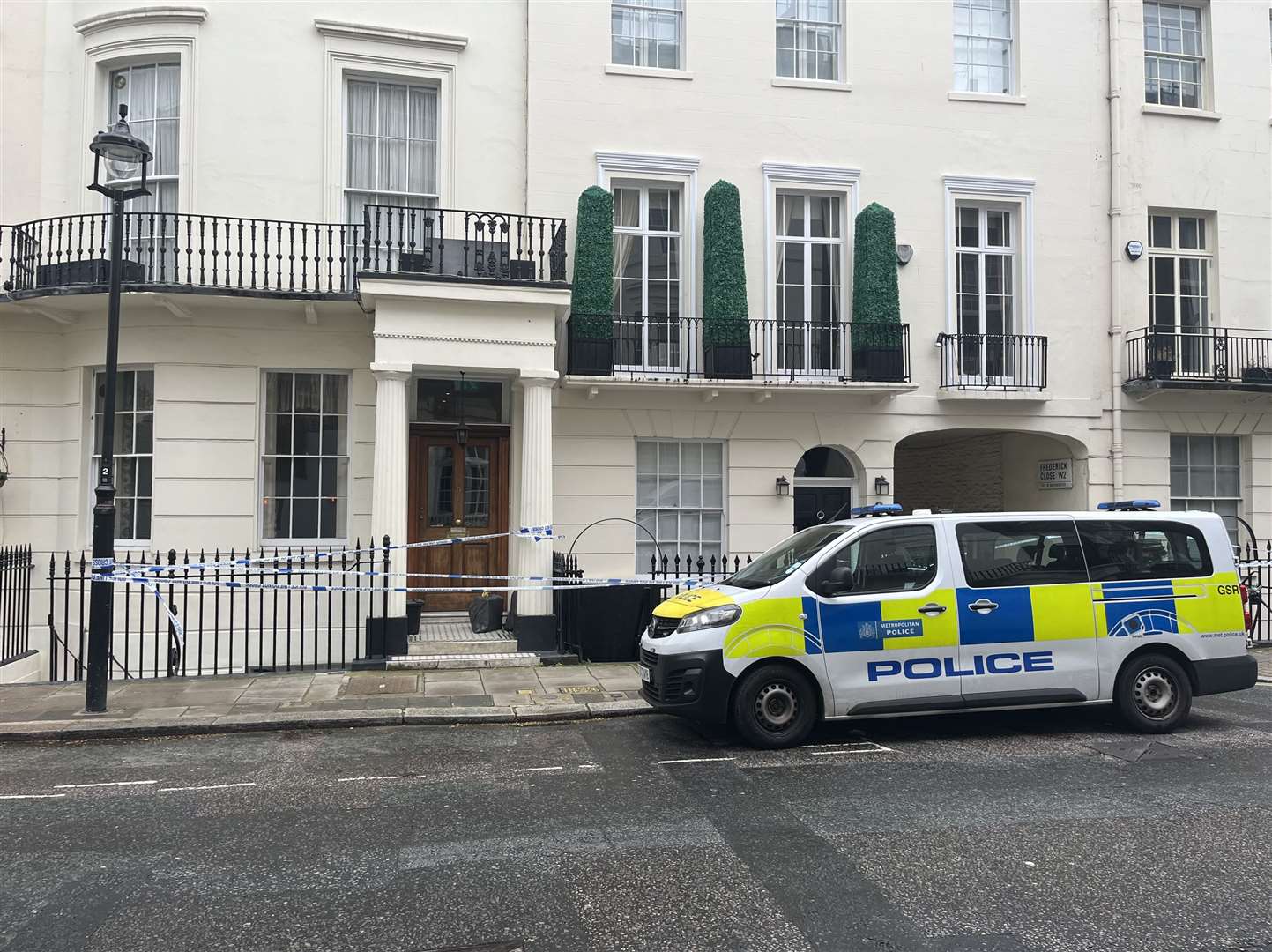 Police at the scene on Stanhope Place, Bayswater (William Warnes/PA)